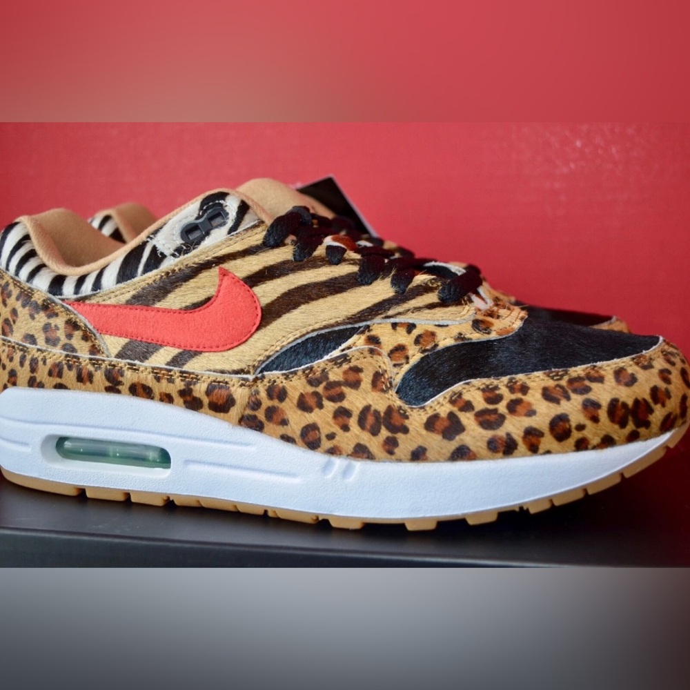 NIKE x ATMOS - Air Max 1 Animal Pack 2.0 Black Box - MENS 9.5 US New AQ0928-700